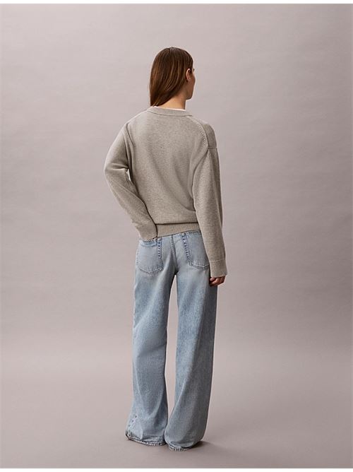 contrast logo ls sweater CALVIN KLEIN JEANS | LV044G313GP7A